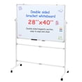 thumbnail image 2 of Rolling Dry Erase Board, 40 x 28 Inch Large Magnetic Mobile Standing Whiteboard, Height Adjustable Double Sided Easel Style White Board with Stand for Office, Classroom & Home, 2 of 8