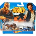 thumbnail image 2 of Hot Wheels Star Wars Character Car 2-Pack, Han Solo and Chewbacca, 2 of 2