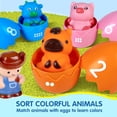 thumbnail image 4 of Toddler Learning Toys for 1 2 3 Years Old, Count Matching & Sorting Montessori Farm Train Set with 8 Farm Animals & 1 Farmer Finger Puppets, Christmas Easter Birthday Gifts for Baby Boys Girls, 4 of 8