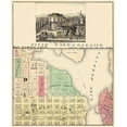 thumbnail image 2 of Thompson 26x31 Black Ornate Wood Framed with Double Matting Museum Art Print Titled - Oakland California Fifth Ward - Thompson 1878, 2 of 4