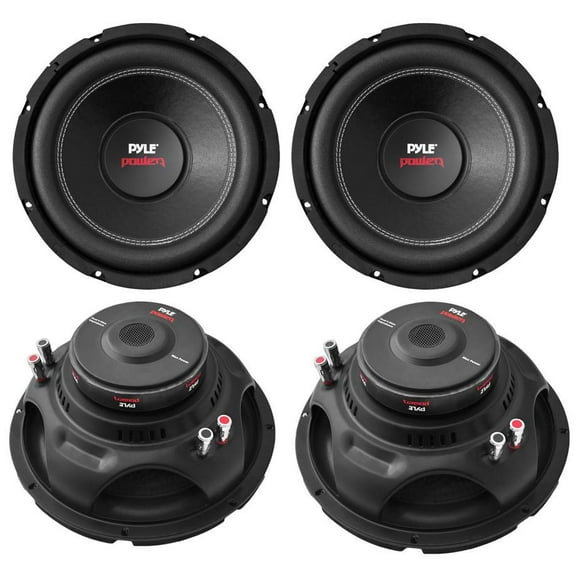 Pyle 12 Pouces 6400W 4-Ohm DVC Stéréo Voiture Audio Subwoofer Ensemble, 4pk PLPW12D