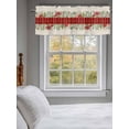thumbnail image 3 of Vintage Red Plaid Valances for Windows Flower Green Leaf Winter Plant Linen Rod Pocket Curtains Valance Short Window Treatment Drapes for Living Room, Bedroom Bathroom 56"&nbsp;W x 16" L, 3 of 5