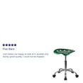 thumbnail image 4 of Flash Furniture Taylor Vibrant Green Tractor Seat and Chrome Stool, 4 of 12