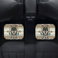 thumbnail image 4 of Renewold Southwest American Tribal Wolf Dream Catcher Car Floor Mats 4 Pieces, Universal Fit Heavy Duty Front Rear Full Set Car Carpet for Most Vehicles, Auto Interior Accessories Decor, 4 of 7