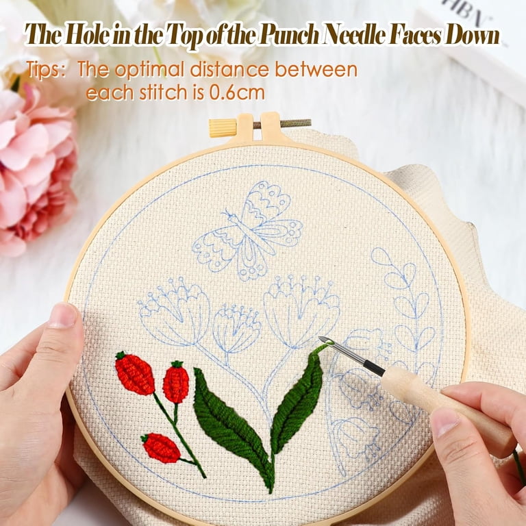 VETPW Punch Needle Embroidery Kit, Butterfly & Bird Design photo 3