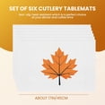 thumbnail image 2 of Autumn Decor Placemats Decoration for Restaurant Table Non-Slip Maple Nature Cute Place Mats Washable Durable Heat-Resistant Placemat Set Of 6 17.7x13inch, 2 of 5