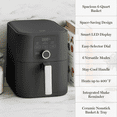 thumbnail image 6 of Martha Stewart 6QT Slim Air Fryer, 6-in-1, Ceramic Non-Stick, Caviar Gray, 6 of 8