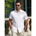 thumbnail image 5 of Youclos Men's Short Sleeve Dress Shirts Casual Button Down Shirt Regular Fit, 5 of 8