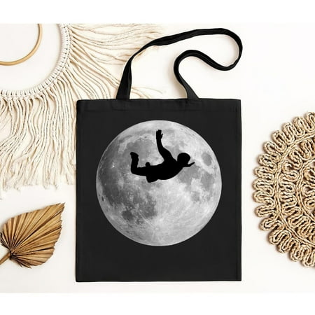vintage Sky Diving Moon Mens Tote Bag - Dive - Diver - Skydive - Skydiving - Free Falling-TH22512