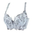thumbnail image 4 of AJGRHE Women Non Padded Solid Bra Embroidered Adjustable Push Up Bra for Enhanced Lift and Comfort 36 Grey, 4 of 4