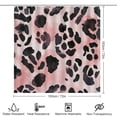 thumbnail image 2 of 4 Piece Bathroom Shower Curtain Sets Non-Slip Rugs And Toilet Mat Lid Rug Accessories Blush Pink Leopard Print Waterproof Shower Curtain Animal Skin Pattern for Bathroom Decor Set, 2 of 8