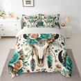 thumbnail image 2 of Castle Fairy Western Bull Skull Boy Girl Bedding Comforter Set,Rose Full Bedding Set, 2 of 8