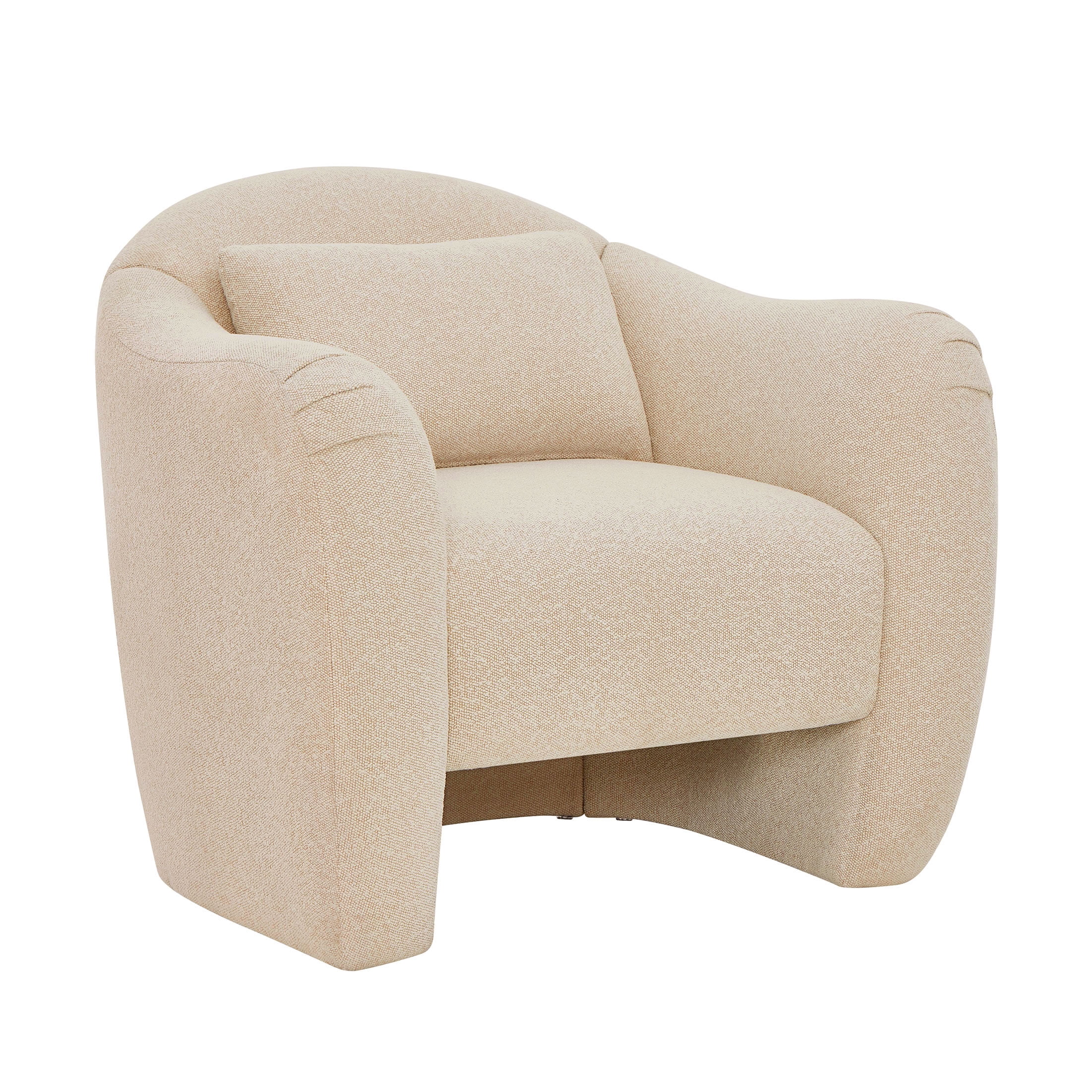 Beautiful Barrymore Teddy Accent Chair by Drew Barrymore, Cream Shearling