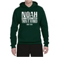 thumbnail image 2 of Wild Bobby Noah Was A Conspiracy Theorist Inspirational/Christian Unisex Graphic Hoodie Sweatshirt, Forest Green, Medium, 2 of 5