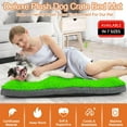 thumbnail image 2 of Deluxe Washable XL Dog Bed Dog Crate Mat 42 inch Comfy Fluffy Kennel Pad Anti-Slip for Dogs Up to 90 lbs, 42" x 28", Green, 2 of 10