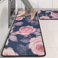 thumbnail image 2 of Kitchen Rugs Sets Of 2,Pioneer Flower Floral Print Pattern Anti Fatigue Kitchen Mat Rugs Non Slip Washable,Decorative Kitchen Floor Mats for Kitchen,Sink,Laundry,17"x47"+17"x47", 2 of 5