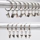 thumbnail image 3 of Advancent Decoración del hogar, 10 Uds., anillos para cortina de ducha de alta calidad, abrazaderas para cortinas Tratamientos de ventanas Plata 3.5 mm * 35 mm, 3 of 6