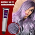 thumbnail image 2 of Tinte para el cabello púrpura gris Crema para teñir el cabello Color permanente para cabello suave y sedoso hermoso oso de fresa Electrónica, 2 of 4