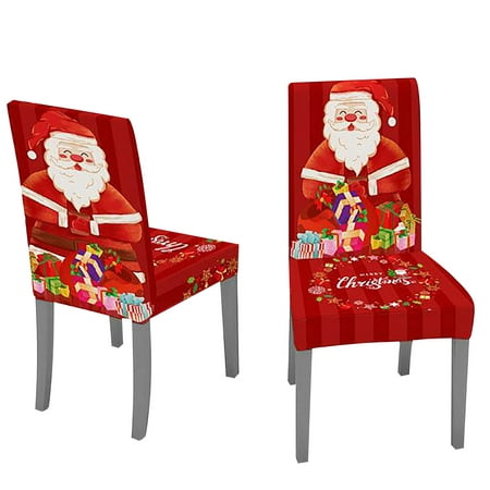 Susenstone Christmas Deals 2022 Christmas Decorations Christmas Chair Cover Digital Printing Christmas Table Decoration Rome Decor on Clearance Gifts