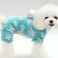 thumbnail image 5 of TELOLY Dog Pajamas Dog Coral Fleece Dog Sweater Hoodie Star Pattern Winter Warm Puppy Clothes Plush Cute Pet Jumpsuit Cat Onesie Outfit Apparel Coat (Pink, Xxl), 5 of 7