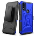 thumbnail image 2 of GW USA Case for Motorola Moto G Play 2023/Moto G Pure/Moto G Power 2022 Case with Tempered Glass Screen Protector Hybrid Cover with Kickstand Phone Belt Clip Holster - Blue, 2 of 7