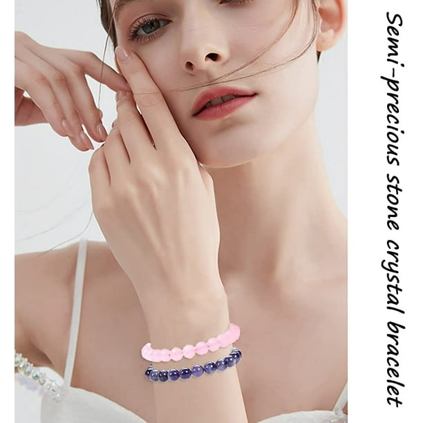 12pcs 8mm Perles Naturelles Bracelets pour Femmes Hommes Bracelets