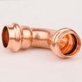 thumbnail image 4 of 12 Packs 1/2" Copper Fittings Kit,5 PCS Propress Coupling Fittings,4 PCS Press 90 Degree Elbow with 3 PCS Propress Tee use for Connect Copper Pipe, 4 of 8