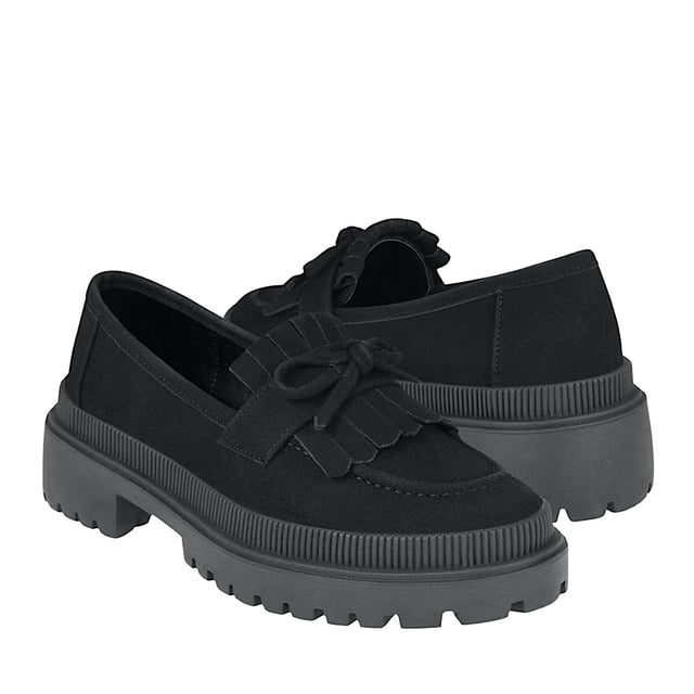 MOCASINES DAMA STYLO 18425 SUEDE NEGRO