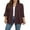 Wine Red, variant on Women Cardigan Casual Lightweight Plus Size Cardigan 3/4 Sleeve Open Front Soft Light Cardigan Drape Duster 1XL-5XL