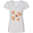 thumbnail image 3 of Inktastic Christmas Gingerbread Cookies Women's V-Neck T-Shirt, 3 of 5