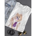 thumbnail image 3 of Cute Classy Pomeranian Dog T-Shirt Women -Image by Shutterstock, Female Small, 3 of 4