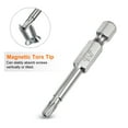 thumbnail image 4 of Uxcell T20 Security Torx Bit 1/4" Hex Shank 2" S2 Steel Magnetic Tamper Resistant Star Bits Torx Head with Hole, 4 of 6