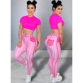 thumbnail image 1 of Pantalones de yoga con estampado de mezclilla de estilo europeo y americano, pantalones de fitness deportivos de cintura alta, sexis y modernos para mujer, 1 of 5