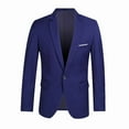 thumbnail image 1 of TIEVOSA Boys Spring Autumn Solid Long Sleeve Coat Outfits Suit Clothes（Navy）, 1 of 2