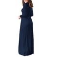 thumbnail image 4 of Aiyino Women's Maxi Dresses Long Sleeve Casual Long Dresses Loose with Pockets, 4 of 7