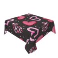 thumbnail image 2 of YFYANG Square Polyester Table Cloth, 54" x 54" Reusable Table Cover Kitchen Dining Room Red Vintage Watercolor Heart Decorative Tablecloths for Tables of 2-4 People, 2 of 8
