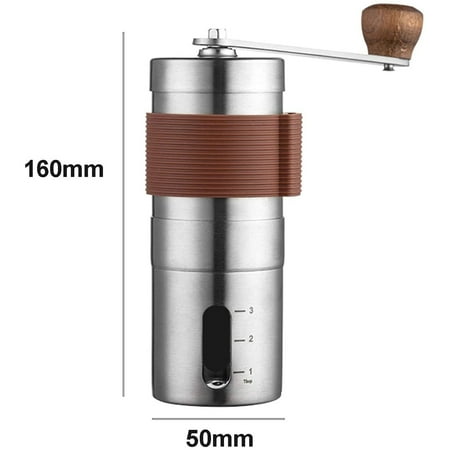 

Manual Coffee Grinder Stainless Steel Coffee Grinder Hand Crank Bean Mill Coffee Mill for Home/Office/Traveling