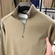 thumbnail image 1 of Suéter de invierno ultrafino de terciopelo para bebé, cuello alto, cremallera media alta, camisetas para hombre, ropa de manga larga, ropa para hombre, 1 of 4