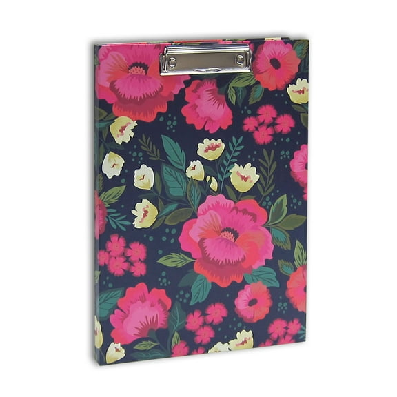 Class Act Stationery 9"x12" Clip Padfolio with Notepad - Gorgeous Flowers