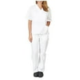 thumbnail image 1 of Tralilbee Women's Nursing Uniform Scrub Set – 2 Pockets (V-Neck with Cargo Pant), 1 of 3