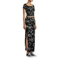 thumbnail image 4 of No Boundaries Juniors' Smocked Top and Wide Leg Pants Set, 4 of 6
