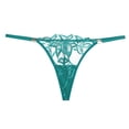 thumbnail image 2 of Lace Thongs for Women Breathable Thin Underwear G-String Stretch Bikini Panties Shaping Underwear for Women Green S, 2 of 3