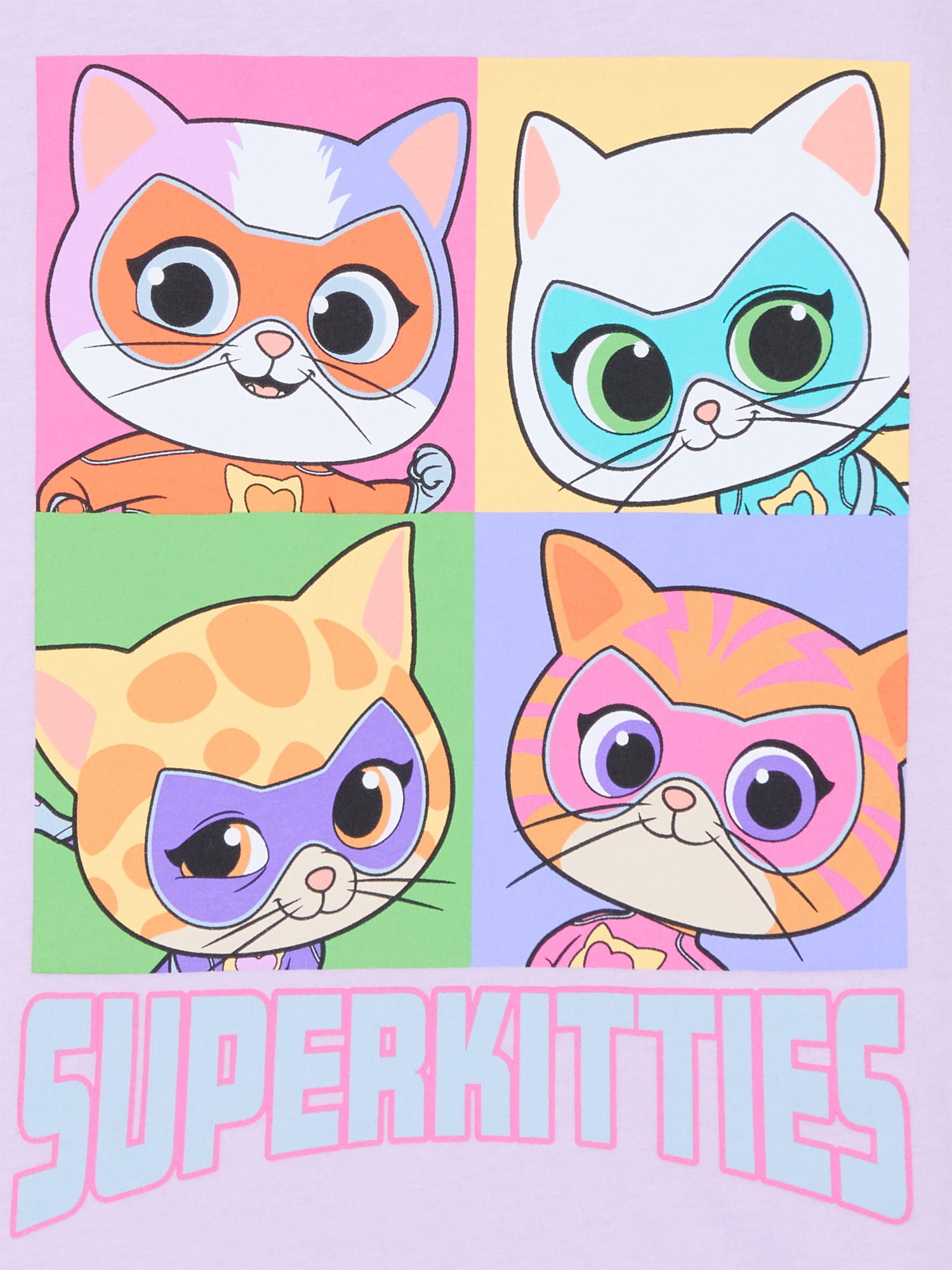 SuperKitties Toddler Graphic Crewneck Tee with Short Sleeves, Sizes 12M-5T