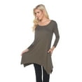 thumbnail image 6 of White Mark Women's Solid Color Tunic Top, 6 of 12