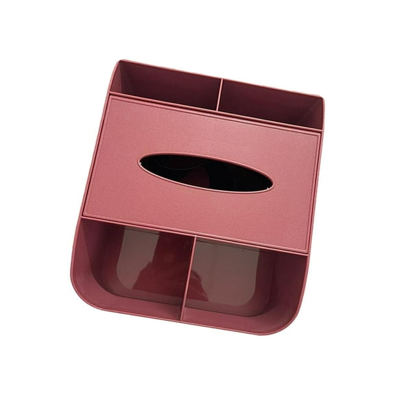 Car Armrest Box Storage Box Center Console Organizer Tray, Interior Accessories,Multifunctional Paper Box Middle Storage Rack Rose