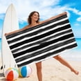 thumbnail image 4 of Kbndieu Turkish Beach Towel, Sand Free Quick Dry Super Absorbent Large Towels for Swimming Pool Camping Beach Accessories, Lightweight Thin Bathroom Bath Towels, Black, 4 of 6