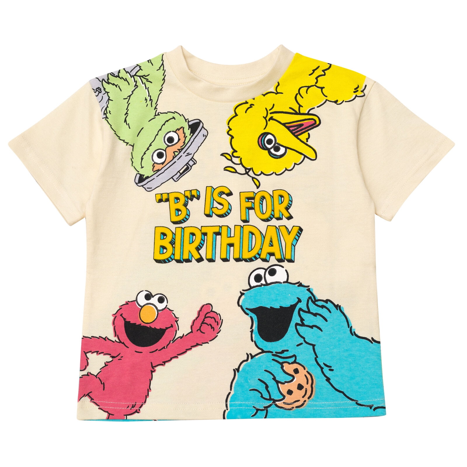 Sesame Street Elmo Cookie Monster Big Bird Birthday T-Shirt Infant to Toddler