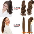 thumbnail image 3 of Sego Long Thick Claw Ponytail Hair Extension Synthetic Curly Real Hair Piece Big Wave Clip in Hair Extensions For Women, 3 of 10