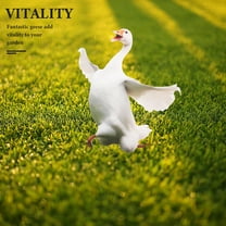 MLINS Garden Goose Statue Acrylic Goose Animals Garden Stake Goose Sculpture Yards Art Decor For Patio Lawns Backyard Garden Decor