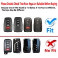 thumbnail image 4 of Yuebutor Key Fob Cover Case Compatible with Toyota 2019-2024 Camry Rav4 Highlander Avalon C-Hr Prius Corolla Gt86 Prius PU Leather Holder Car Protection Interior Shell Accessories, 4 of 8